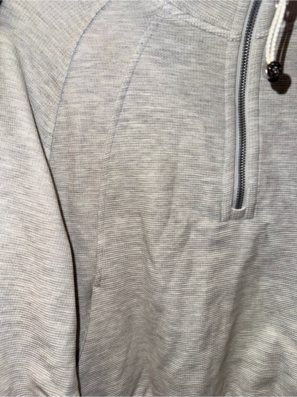Lululemon Waffle Scuba Funnel Neck Half Zip Pullover Grey - Medium - Picture 3 of 15